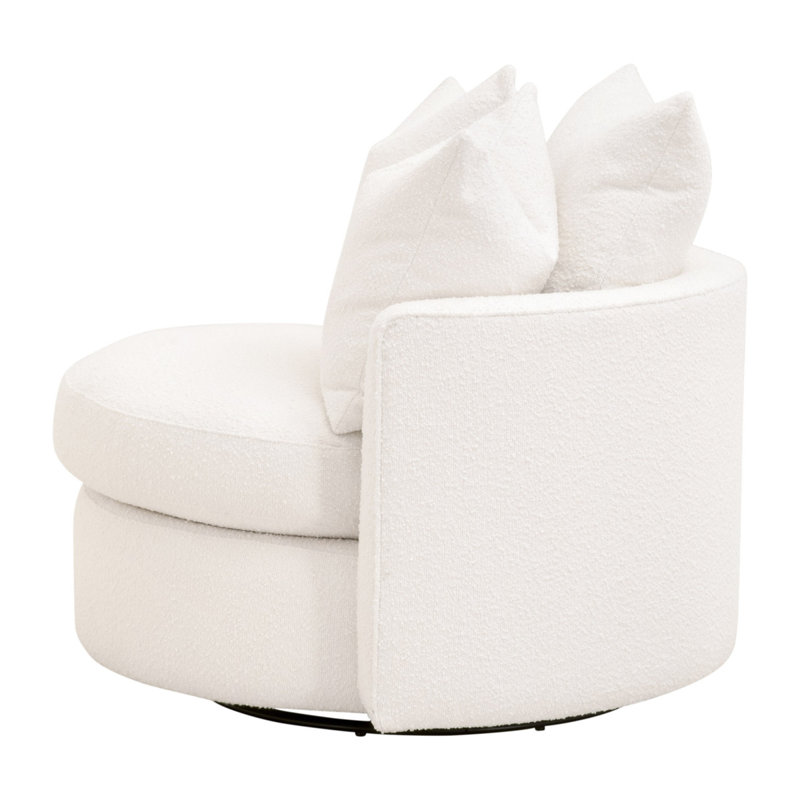 Fauteuil demi-tonneau pivotant rembourré Lourne Petite
