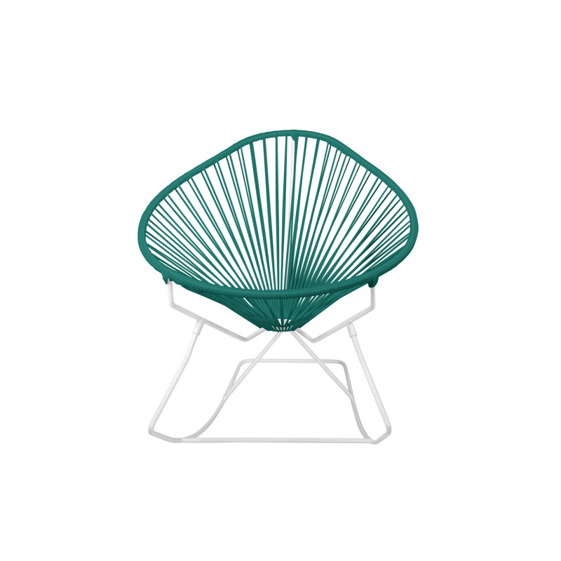 Chaise berçante intérieure / extérieure Acapulco, Turquoise / blanc