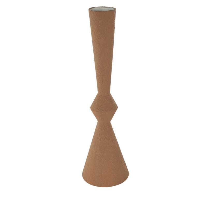 Cole And Grey Metal Art Deco Fluted Decorative Vase