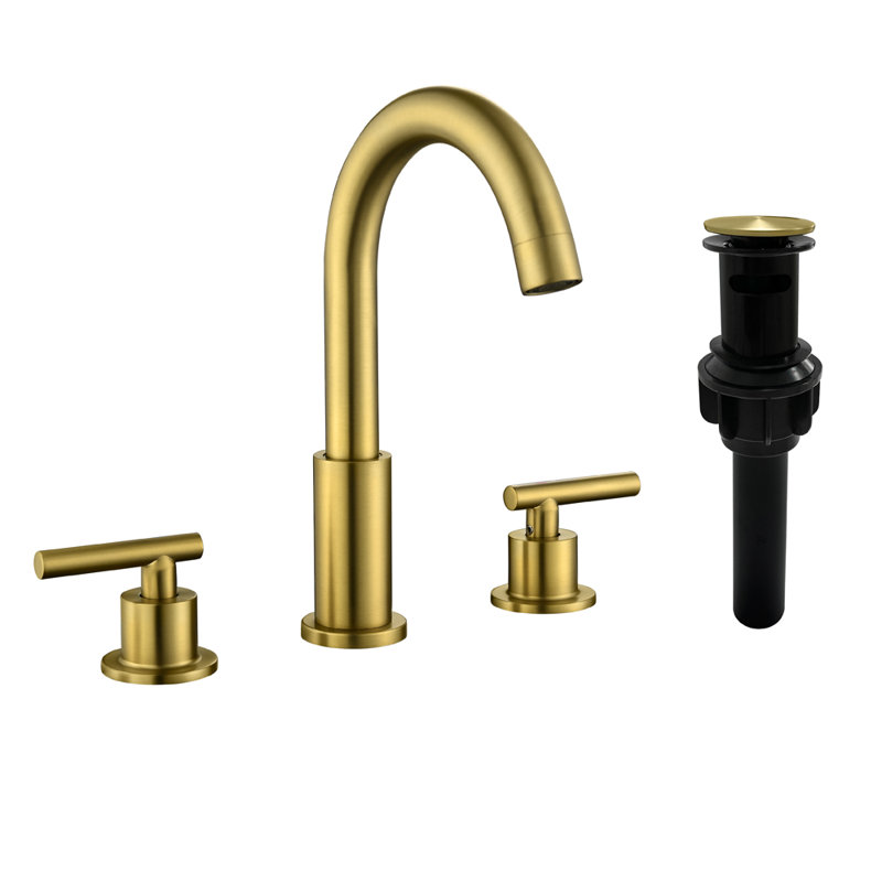 Bathroom Faucet with Drain Assembly, Brushed Gold