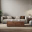 Table basse en noyer avec quatre tiroirs-1337262523