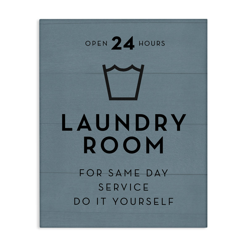 Laundry Do It Yourself Canvas Wall Art, design by Lettered and Lined, 20" H x 16" W