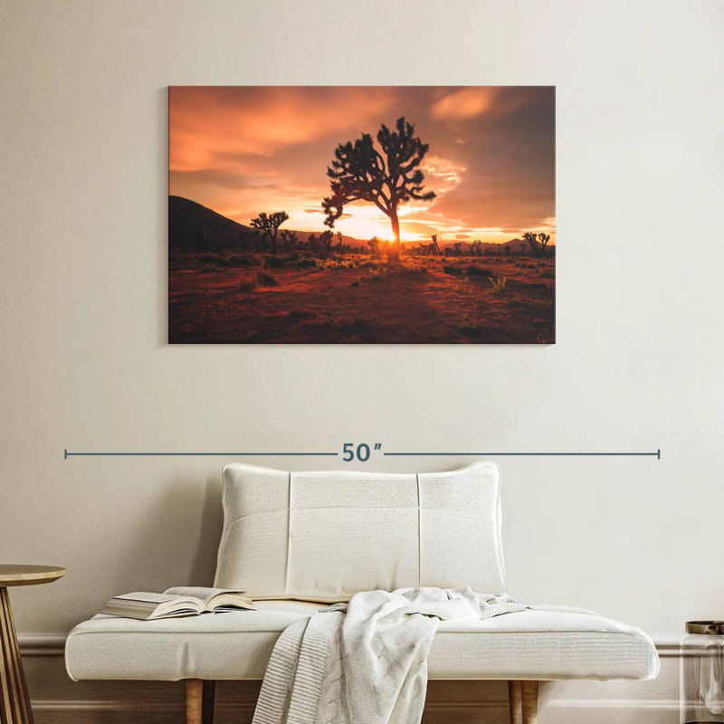 Nicci Joshua Tree Desert Sunset, H 26 po x l 39 po