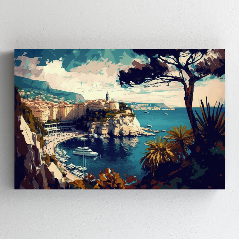 «Peretsman Monaco Expressionism Style 3», impression sur toile, H 16 po x l 20 po x P 1,25 po