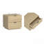 Table de chevet contemporaine moderne en bois naturel avec 2 tiroirs pleine extension, table de chevet contemporaine | Idée de cadeau