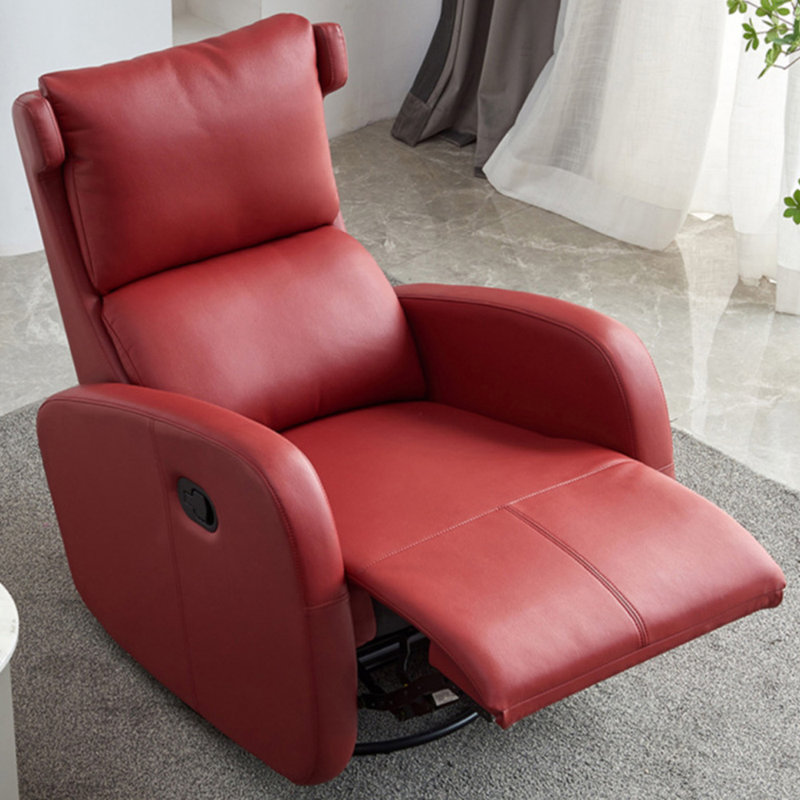 Fauteuil inclinable multifonctionnel en similicuir rouge