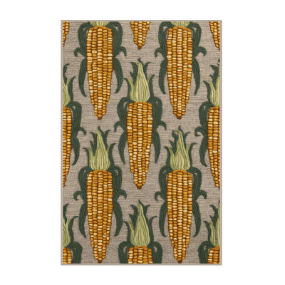  Washable Baby Corn Vegetables Area Rug