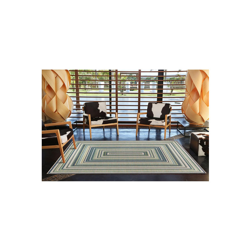 Tapis lavable vert à motif géométrique, Sous-tapis rond 3 pi 3 po inclus
