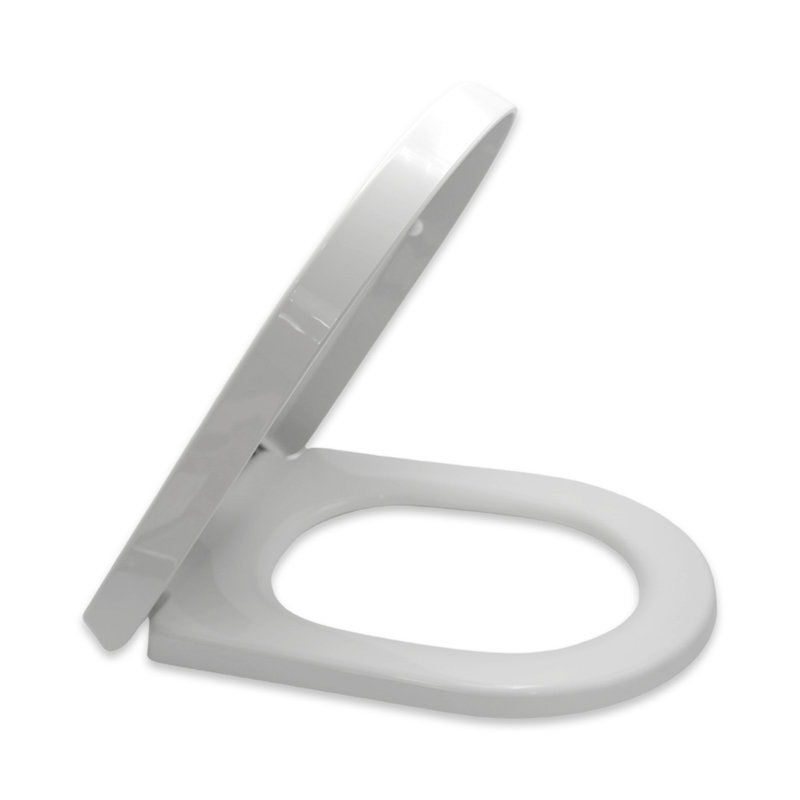D-Shape Hard Toilet Seat, White