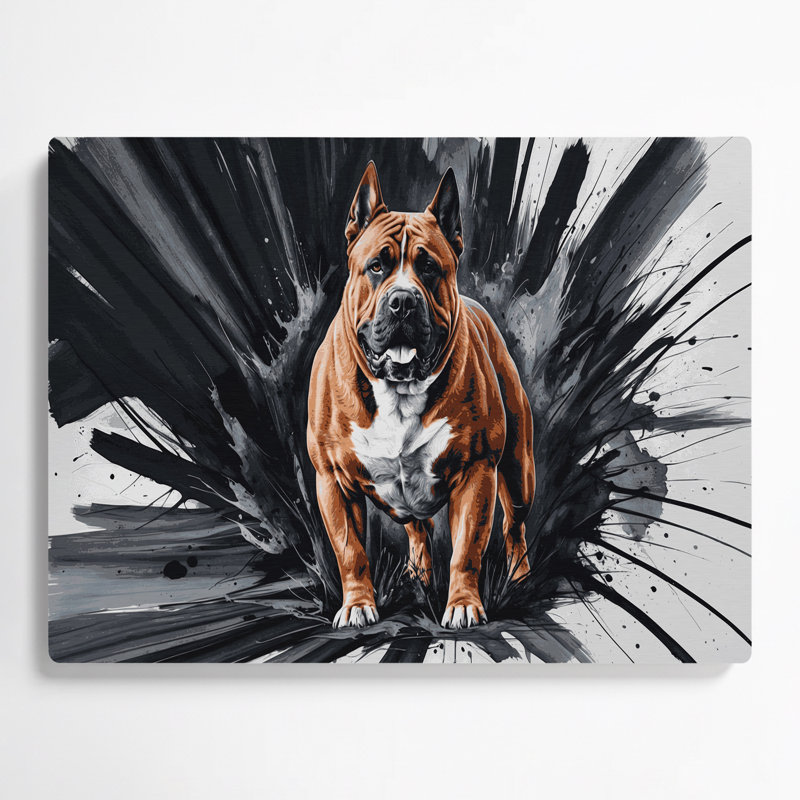 «Dogs Boerboel», art mural en métal gris, H 11 po x l 14 po