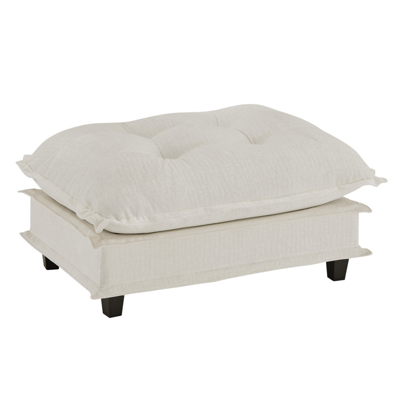 73 Chenille repose-pieds beige, Beige
