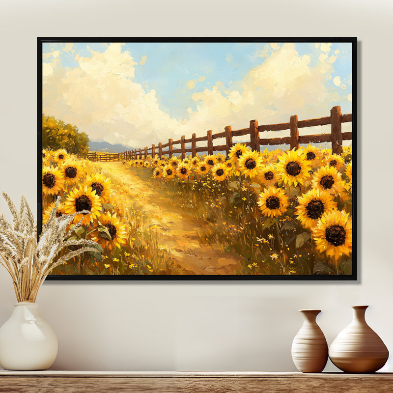 Donyai - Floral Wall Art, Black, 12" H x 20" W, Floater Framed Print