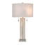 Lampe de table irisée en verre et en métal Radiant Glow - 30 po x 16 po