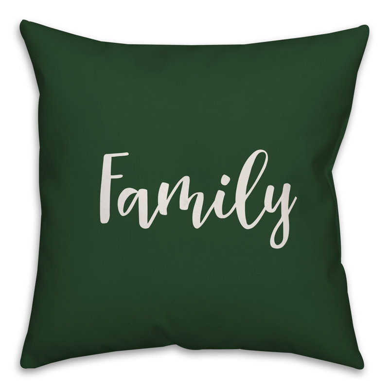 Coussin familial , Housse de coussin, Vert foncé