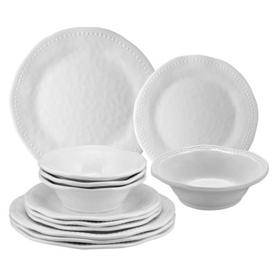 Achiropita Melamine Dinnerware Set 12 Piece - Service for 4