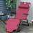 Folding Chaise Lounge Chair for Outside, 2-in-1 Tanning Chair with Pillow & Pocket, Adjustable Pool Chair-1830092781