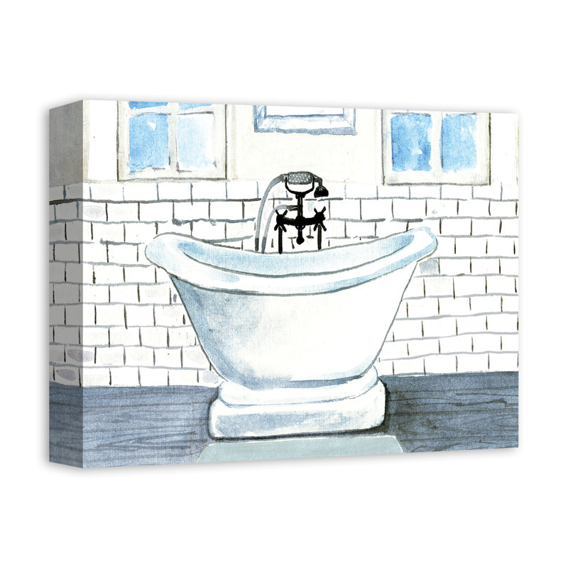 Baignoire chic sur toile, H 11 po x l 14 po x P 1,25 po