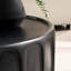 Table basse en fibre de verre 34,77 po, noir mat, look moderne, sans assemblage pour le salon, le bureau, le pavillon noir rond, la quincaillerie nécessaire