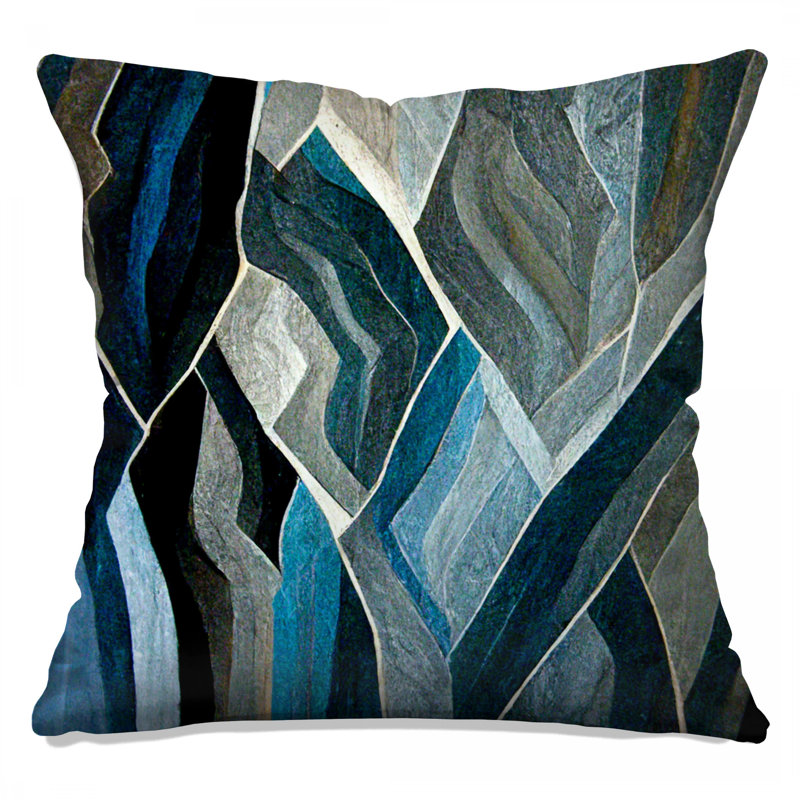 Coussin décoratif abstrait, coussins double face Art, 20 po x 20 po