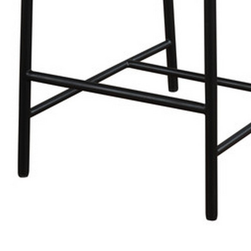 Matao White Fabric Counter Height Chair, White