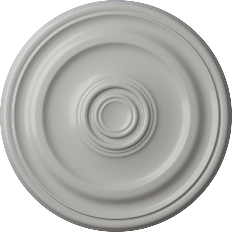 Médaillon de plafond H 15,75 po x l 15,75 po x P 1,5 po Devon, Givré
