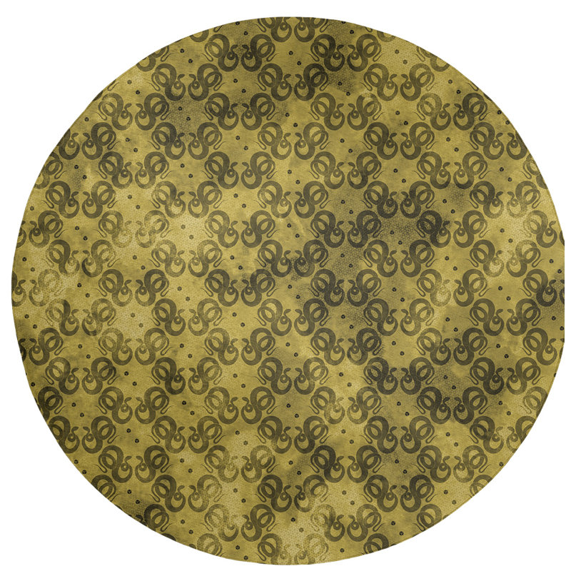 Chenille Geometric Indoor Rug, Round 5'