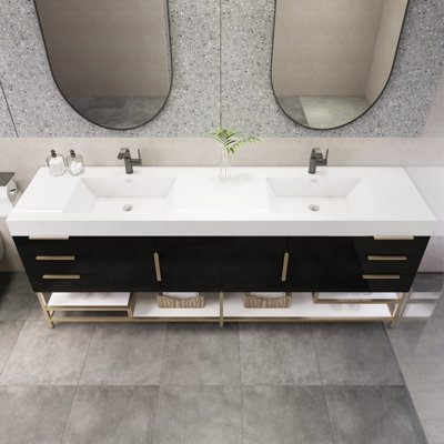 Meuble-lavabo double 83 po Marceia