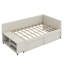 Lit plateforme tapissier en L avec rangement et tiroirs-142947614