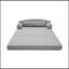 Canapé pliable à deux places en velours côtelé avec coussin moelleux-1697889404