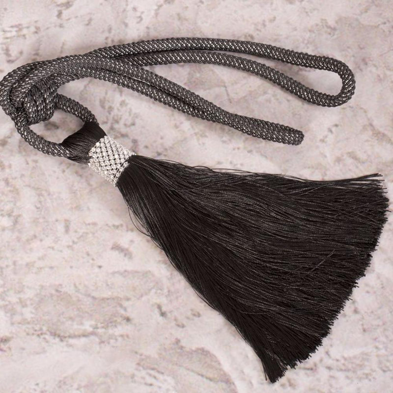 Brazil Fabric 10cm Curtain Tieback, Steel