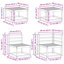  Sofa Set Outdoor Sectional Garden Furniture Terrace Seating Modern