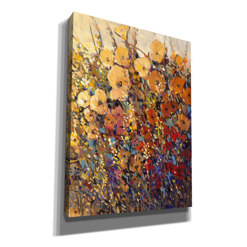 «Bright & Bold Flowers II» par Tim O'toole, art mural sur toile, H 16 po x l 12 po x P 0,75 po