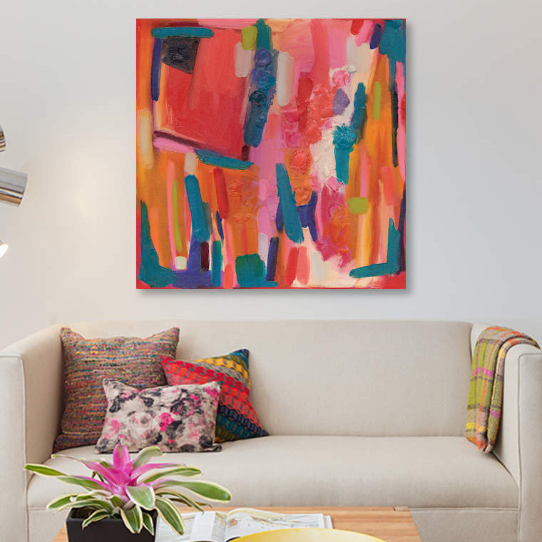 « art 101 », impression sur toile, H 12 po x l 12 po x P 0,75 po, Toile tendue, Pas de tapis