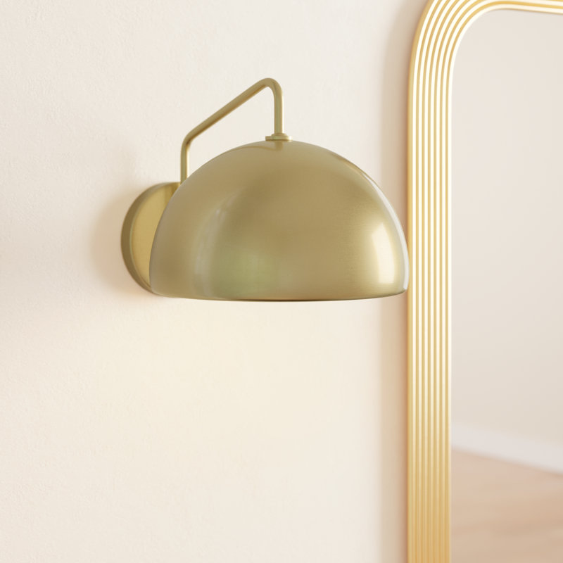 Darrah 1-Light Wall Sconce in Natural Brass, Natural Brass