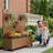 Metal Planter Box with Trellis with Wheels-109774047-132233970