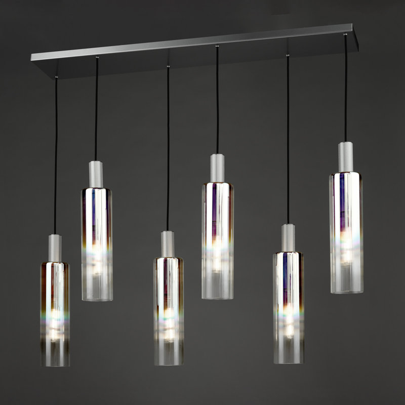 Crumbie 6 - Light Pendant, Iridised, Silver