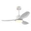Le ventilateur de plafond blanc moderne le plus vendu de 42 pouces avec lumière, comprend 3 pales en plastique ABS, une télécommande, un moteur à courant continu réversible et un éclairage à DEL à intensité variable.-128776923-128776924