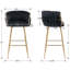 Tabourets de bar pivotants rembourrés avec structure en métal (ensemble de 2)-86781656