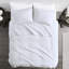 Courtepointe réversible blanche très grand / très grand - Microfibre et rembourrage de coton 3 pièces captivantes-121162265-121162269