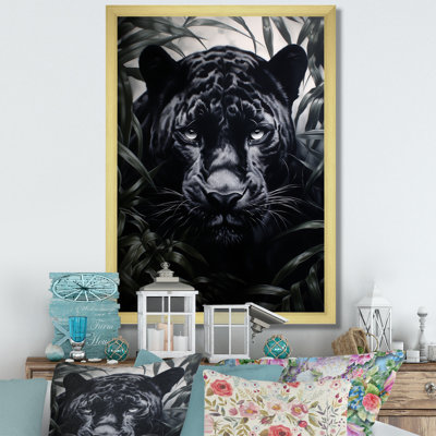 «Black White Panther», motifs contrastants sur toile