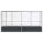 Volière avec extension argent vidaXL 164,8 po x 42,1 po x 83,5 po-136616157
