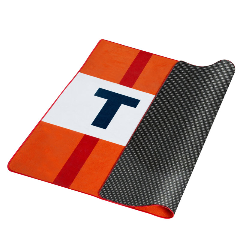 Tapis carré Minecraft: tapis - cube de 47,5 po (rouge) - 47,2 po d'épaisseur, matériau en polyester durable de 0,8 po (2 cm), décor de chambre à thème de jeu de Pixel, sous licence