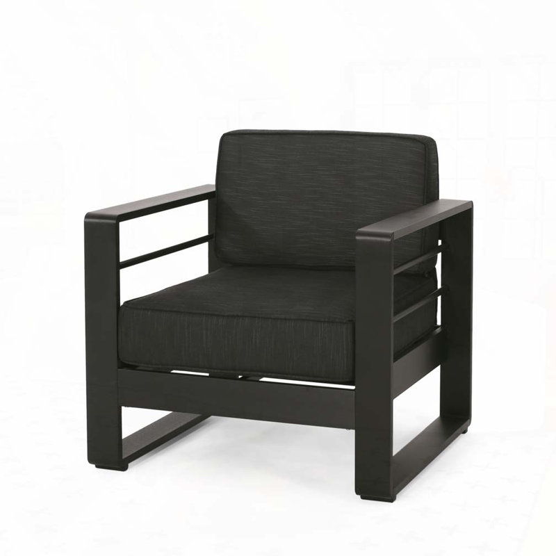 Sabeehah Outdoor Lounge Chair, Black, Black