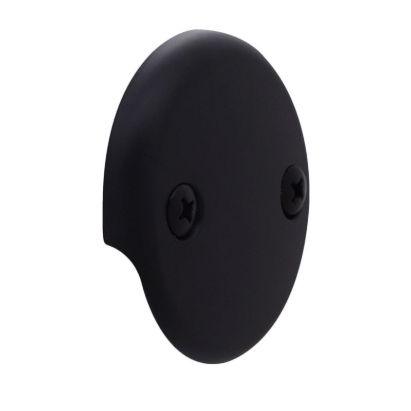Façade de baignoire 3-1 / 8 "à deux trous et vis, Noir mat