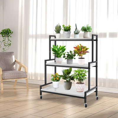 Multi-Tiered Plant Stand with Wheels