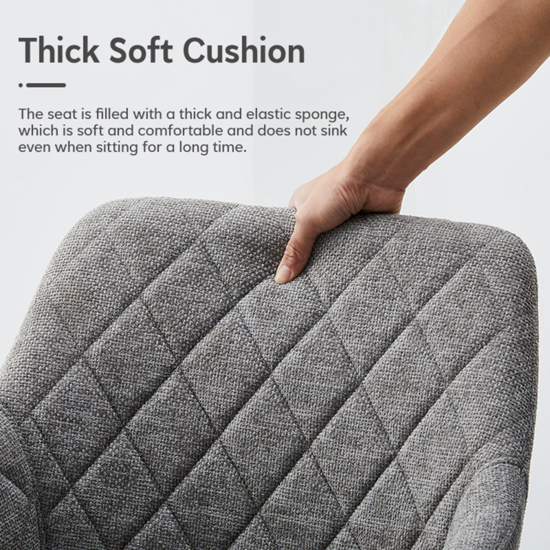 46 cm H Upholstered Linen Armchair, Grey
