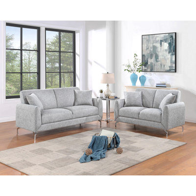 Causeuse moderne avec coussins et coussins 2 pièces