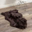 Tapis chocolat en peau de mouton fabriqué à la main Izola-497158626
