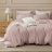 Bedsure 100% Washed Cotton Duvet Cover Queen Set - Minimalist Cotton Beding Set For All Season（set of 3）-106246591-125402759
