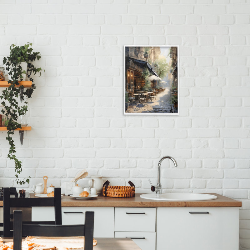 «Cafe In Paris Alleyway», estampe numérique, design par LSR Creative Studio, H 14 po x l 11 po